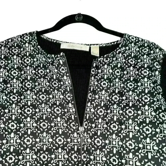 VTG Liz Claiborne Sz L‎ Knit Jacket Cozy Unique Preppy 90's - Picture 4 of 15